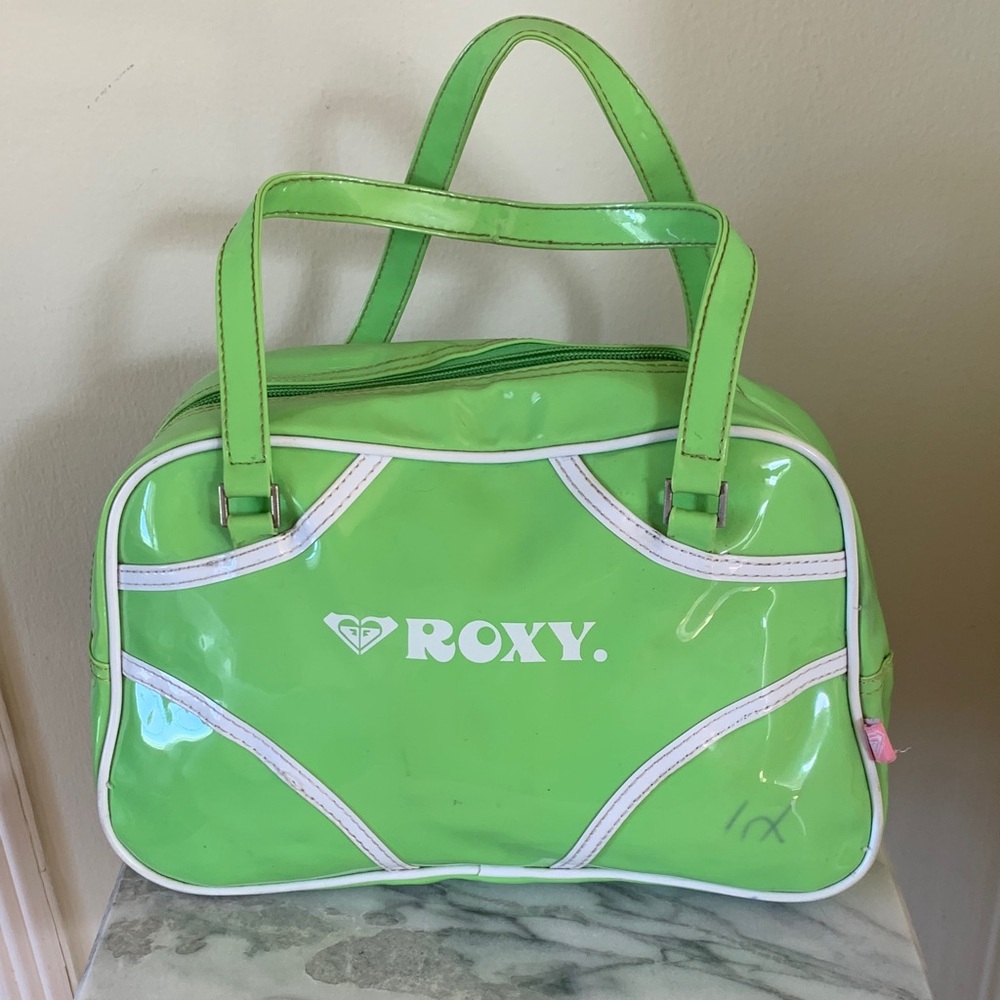 Roxy Lime Green Y2K Vinyl Handbag